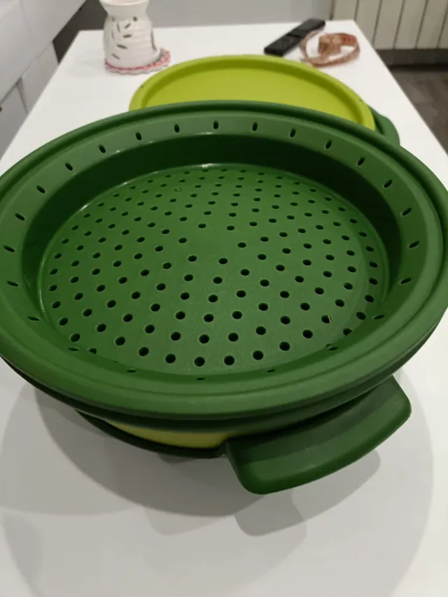 Tupperware Microvapir Verde/Amarillo