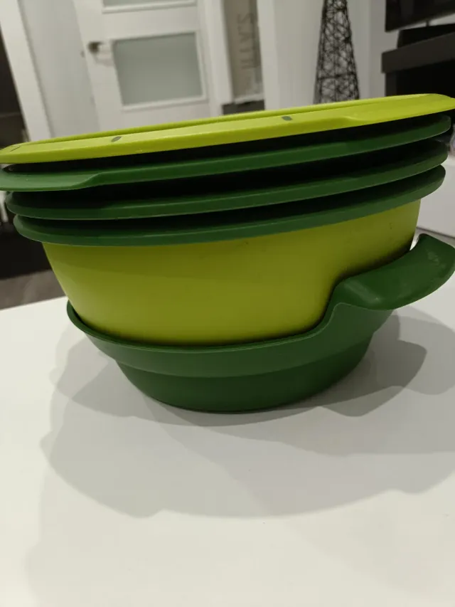 Tupperware Microvapir Verde/Amarillo
