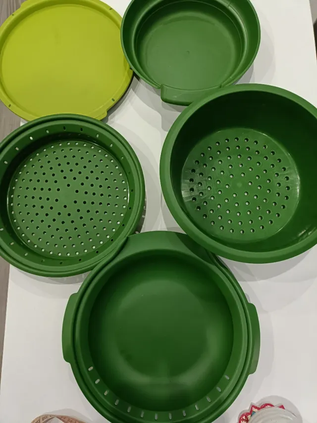 Tupperware Microvapir Verde/Amarillo