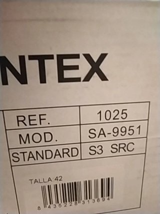 Zapatos Seguridad Chintex Talla 42 Negros