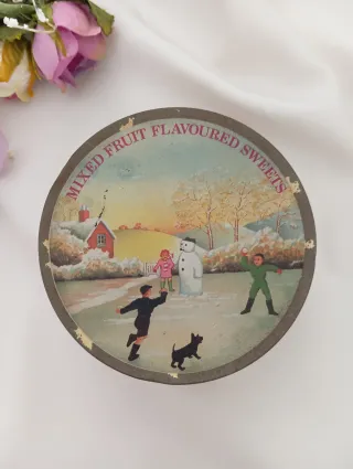 Scatola vintage latta Mixed Fruit Flavoured Sweets