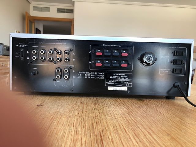 Amplificador Pioneer SA-706 Plata
