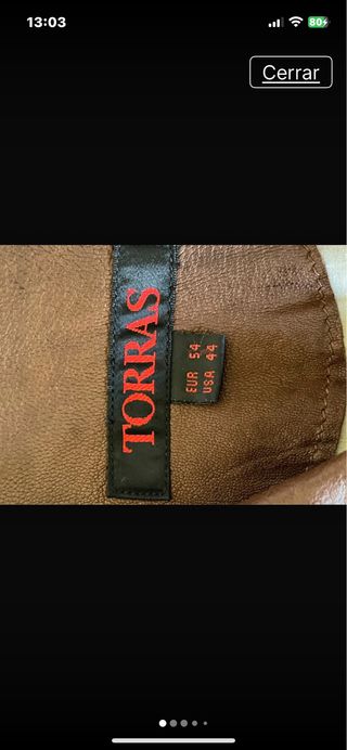 Chaqueta de cuero TOD'S Marrón Talla XL