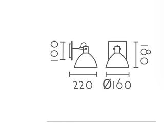 Applique da parete in stile industriale
