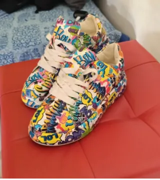 Zapatillas graffiti mujer multicolor