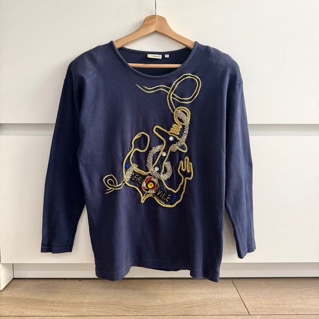 Talla L - Vintage! Sudadera azul