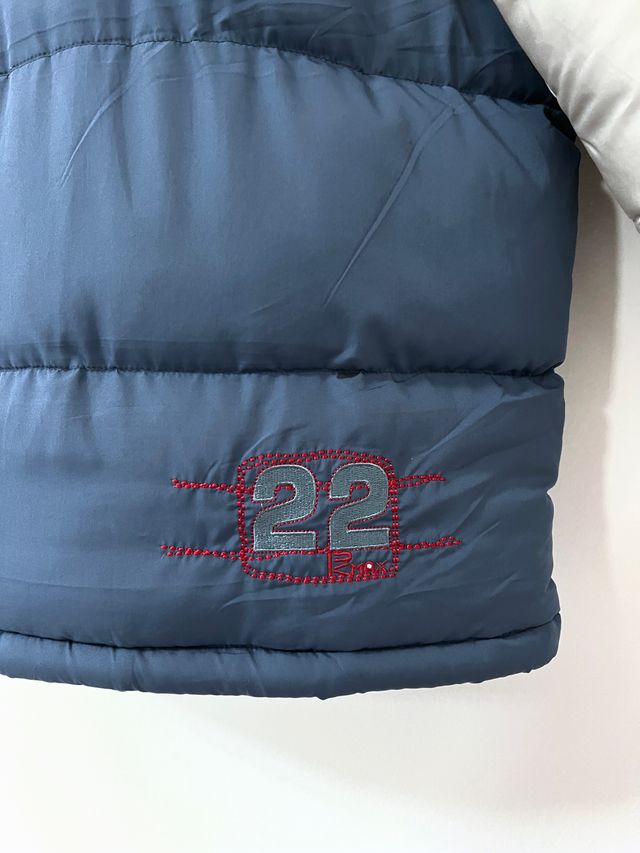 Abrigo Plumas Vintage 2000s Azul/Gris