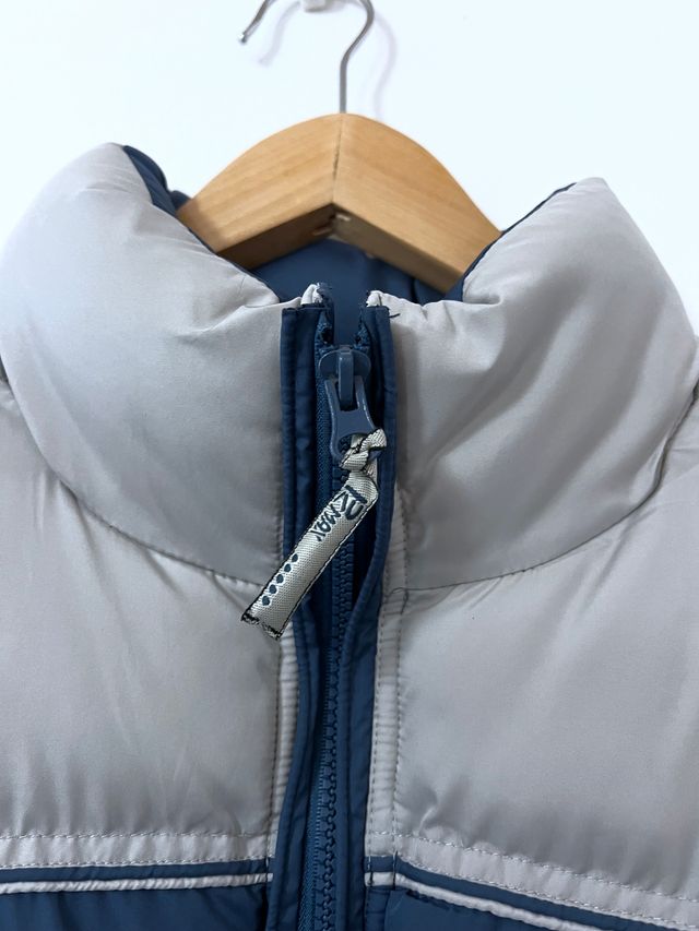 Abrigo Plumas Vintage 2000s Azul/Gris