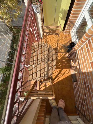 Mesa y 2 Sillas Terraza IKEA Madera