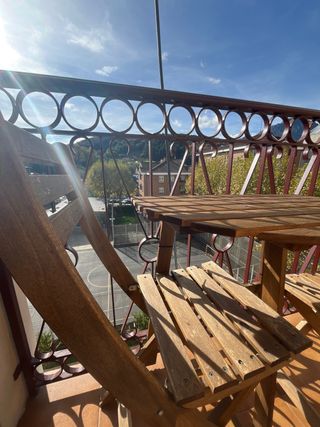 Mesa y 2 Sillas Terraza IKEA Madera