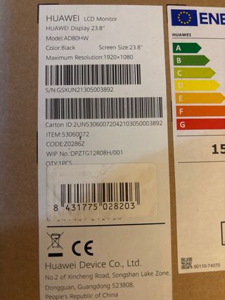 Monitor Huawei 23.8" LED IPS FullHD