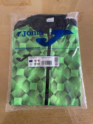 Chaqueta Joma Spirot M Verde Flúor Negra
