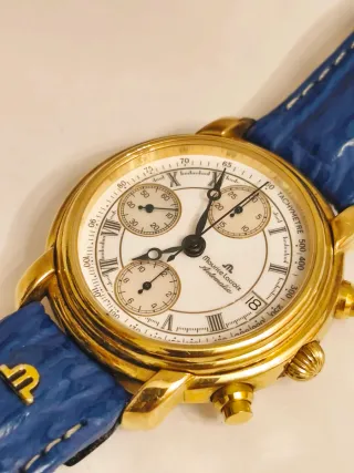 Maurice Lacroix Automatico Cronografo Oro Blu