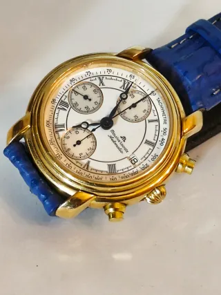 Maurice Lacroix Automatico Cronografo Oro Blu