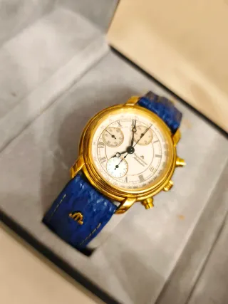 Maurice Lacroix Automatico Cronografo Oro Blu