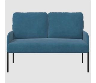 Sofá 2 plazas azul