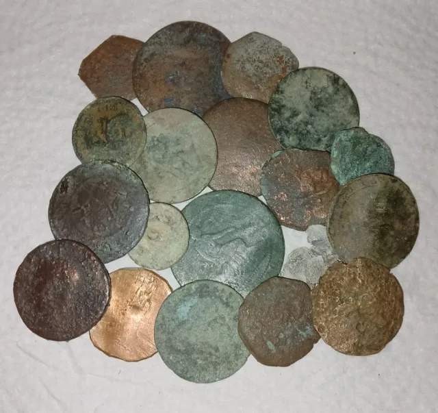 Lote 19 monedas antiguas para clasificar
