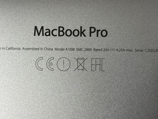 MacBook Pro 15” 2015 Plata