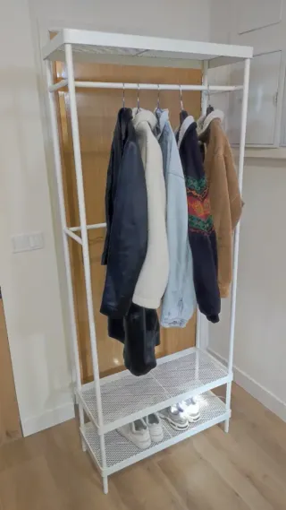 Perchero Zapatero Ikea Blanco Metálico