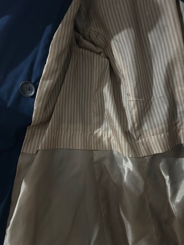 Gabardina Stradivarius azul