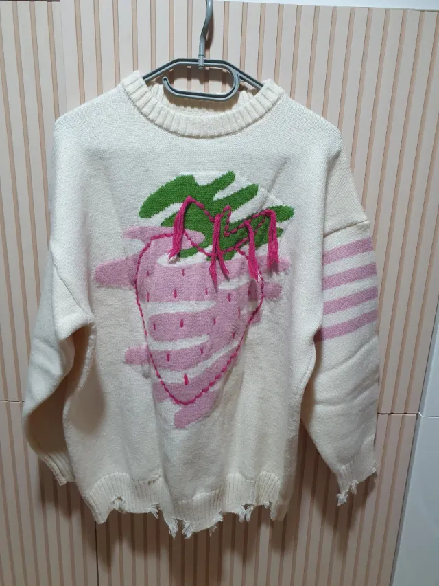 Jersey oversize de mujer T/S  de fresa