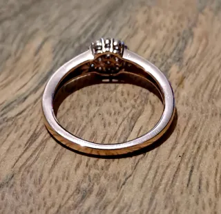 Anillo Oro Rosa y Diamantes