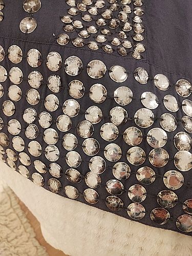 Vestido Jenny Packham Negro con Tachas Talla S