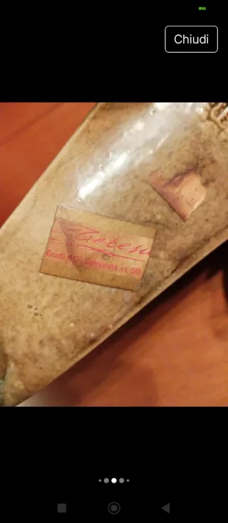 Bottiglia liquore cannone vintage ceramica