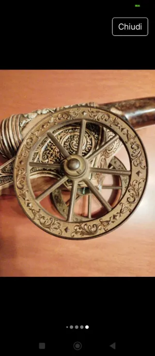 Bottiglia liquore cannone vintage ceramica