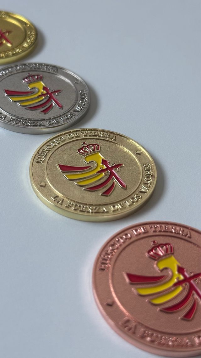 Lote 3 monedas colección Ejército de Tierra