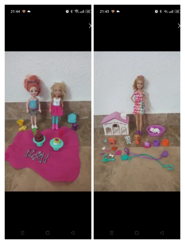 Hermanas Barbie y accesorios