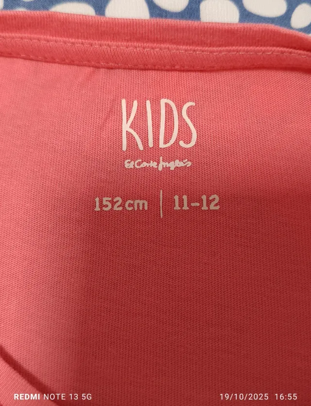 Camiseta niña coral Talla 11-12