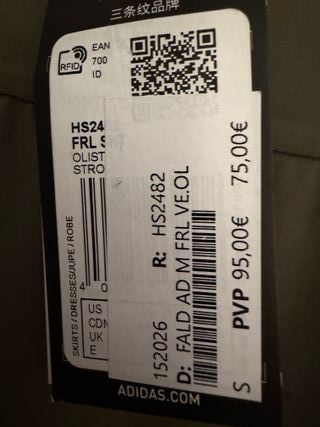 Falda NUEVA Adidas Golf verde volante Talla S