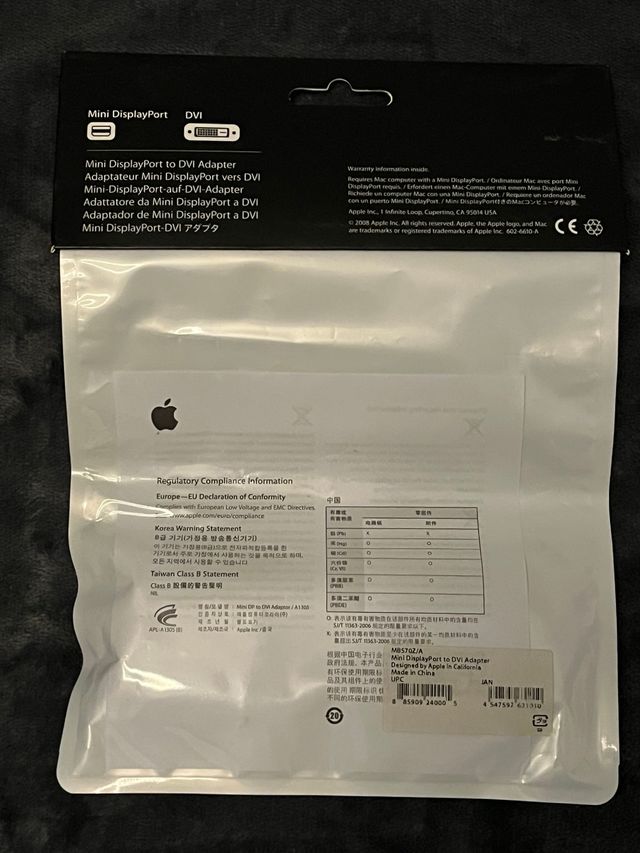 Adaptador Apple Mini DisplayPort a DVI