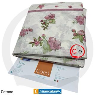 Completo Lenzuola Cotone Floreale Rosa
