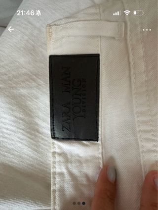 Pantalón vaquero Zara blanco hombre