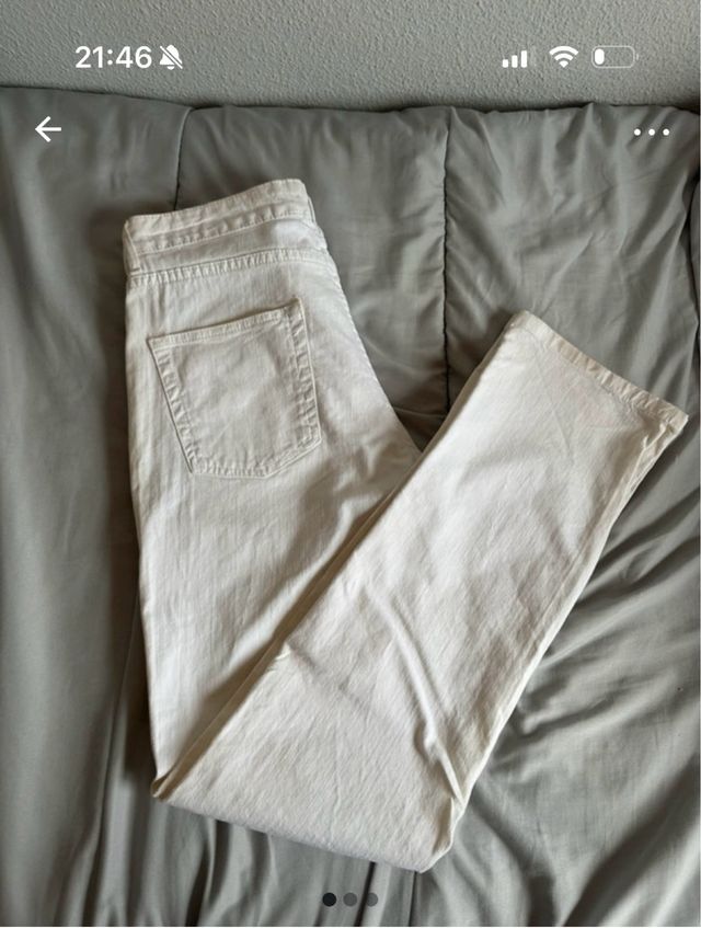 Pantalón vaquero Zara blanco hombre
