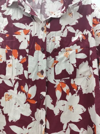 Vestido floral manga larga morado