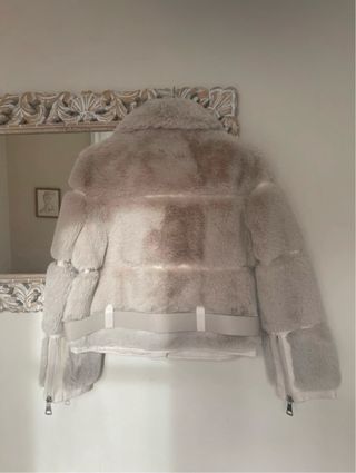 Chaqueta pelo sintético beige/crema