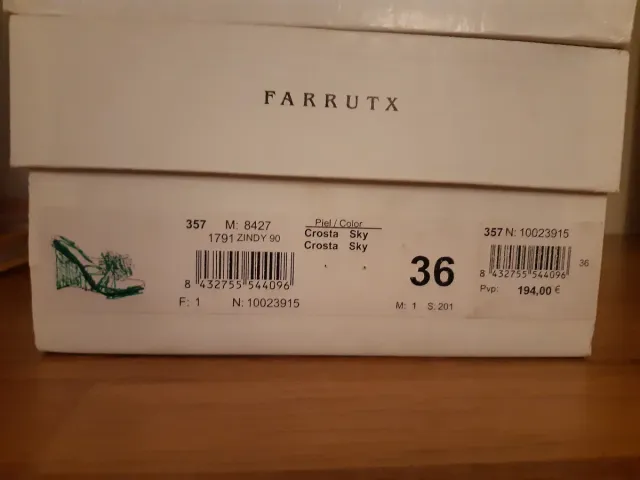 Sandalias FARRUTX ante y charol Talla 36