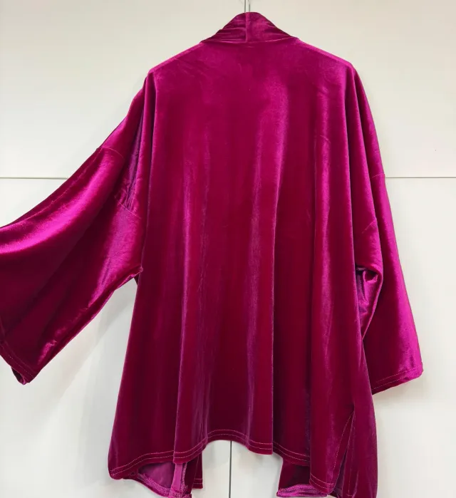 Kimono Terciopelo Fucsia Talla Única