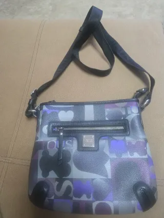 Bolso Tous estampado gris y morado