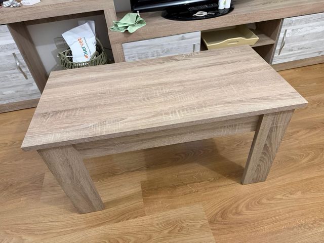 Mesa de centro de salón madera