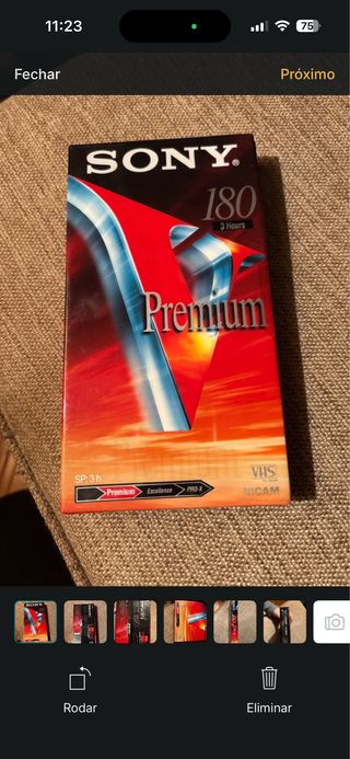 Cassete VHS Sony Premium 180 - Lacrada