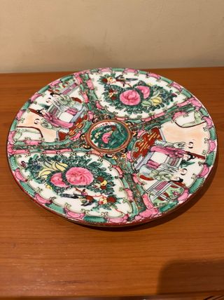 Pareja Platos Porcelana Macao Decorados