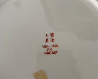 Pareja Platos Porcelana Macao Decorados