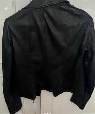 Cazadora Piel Perfecto Massimo Dutti Negra