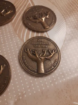 Lote 5 medallas bronce 200 Aniversario