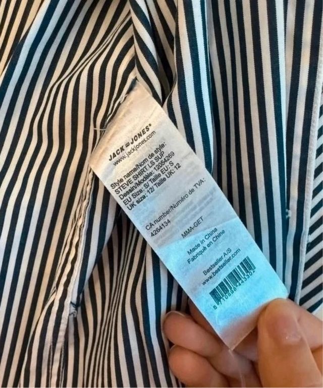 Camicia a righe uomo