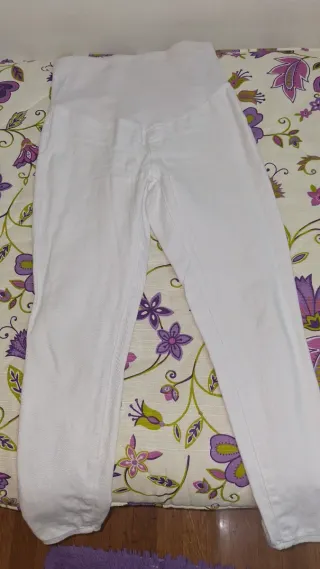 Lote 3 Pantalones Vaqueros Premamá Blancos